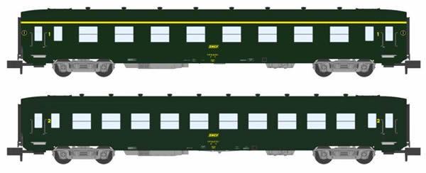 REE Modeles NW-071 - 2pc 1st & 2nd Class Passenger Coach Set DEV AO Short